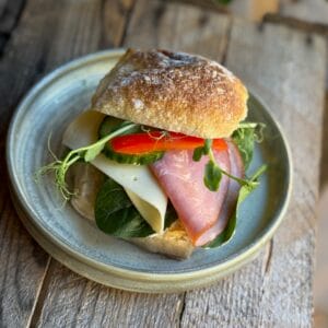 Fralla med ost & skinka